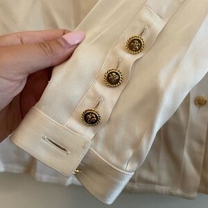 Vintage Chanel cream blouse